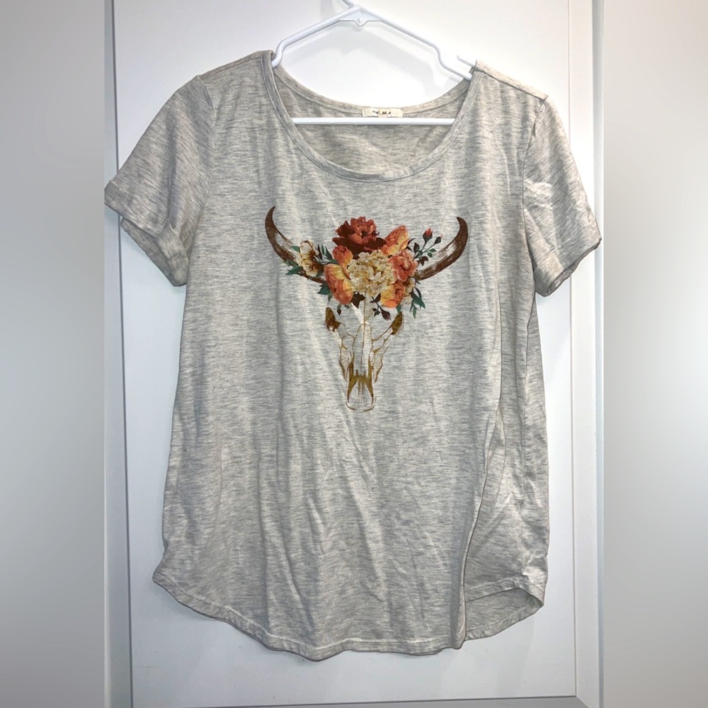 Floral cow skull